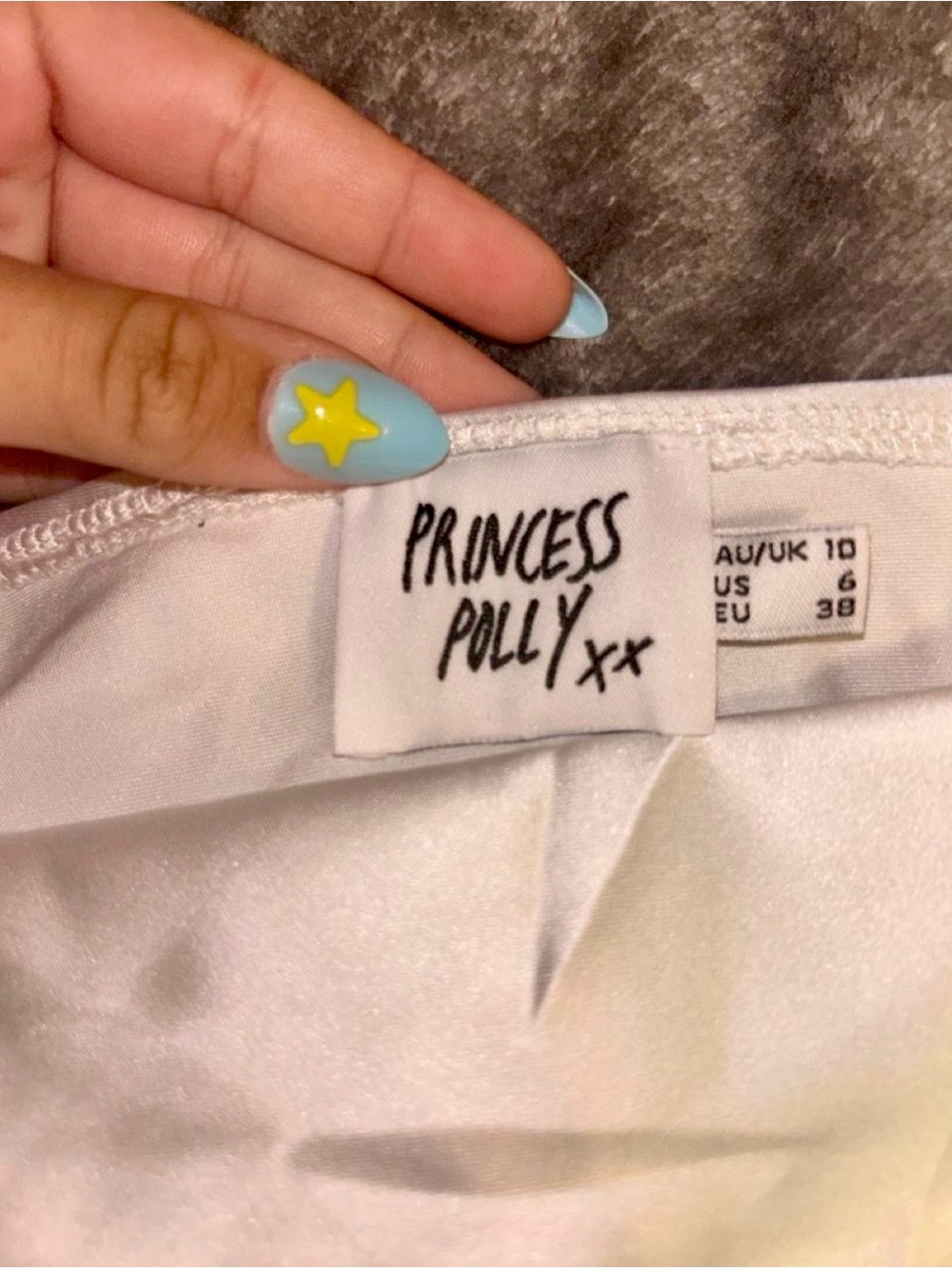 Princess Polly White baby doll top with pearl straps